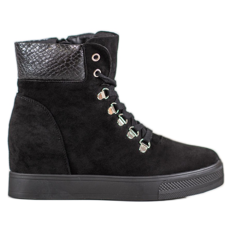 Bestelle Fashionable wedge boots black