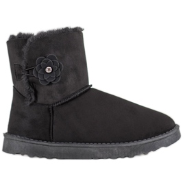 SHELOVET Mukluki With Flower black SHELOVET Mukluki With Flower black