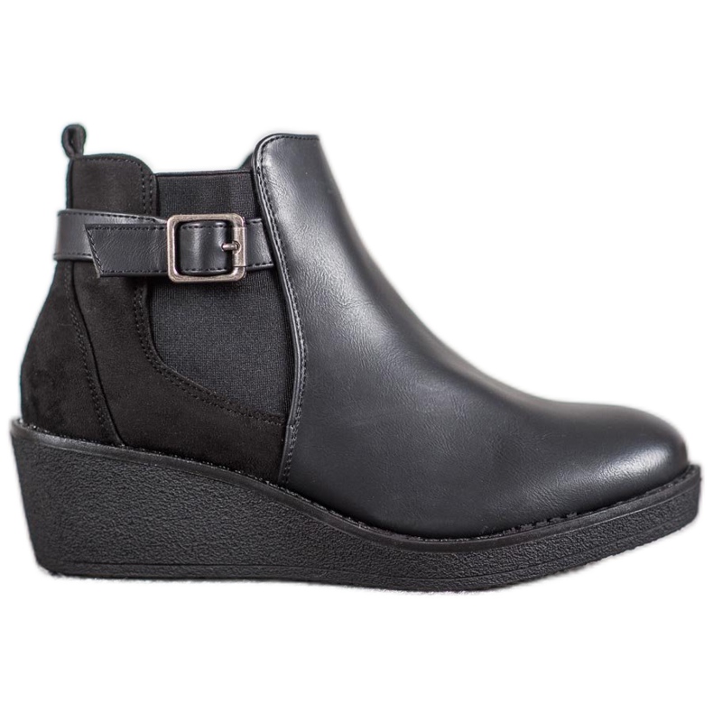 Anesia Paris Comfortable wedge boots black