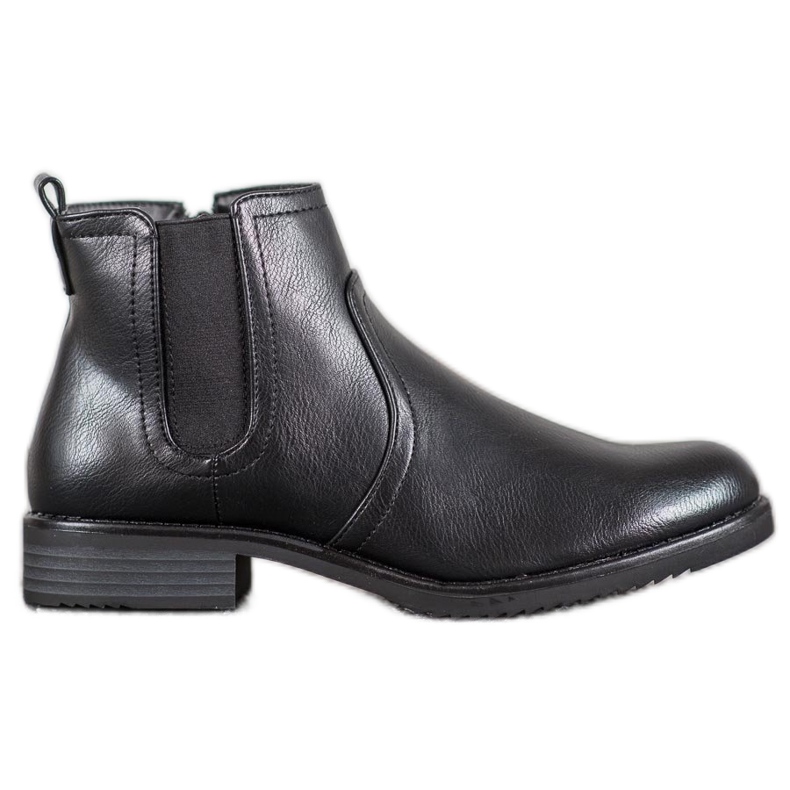 J. Star Black Boots On A Flat Heel