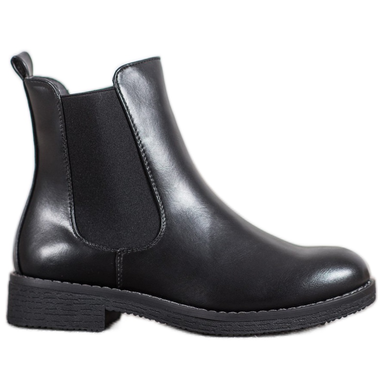 SHELOVET Slip-on boots with an elastic band black