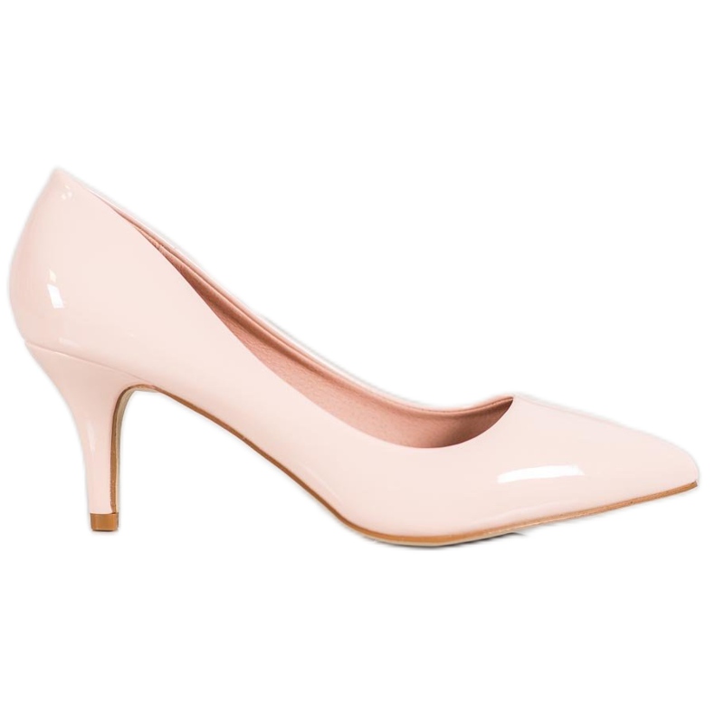 Small Swan Comfortable lacquered pumps pink
