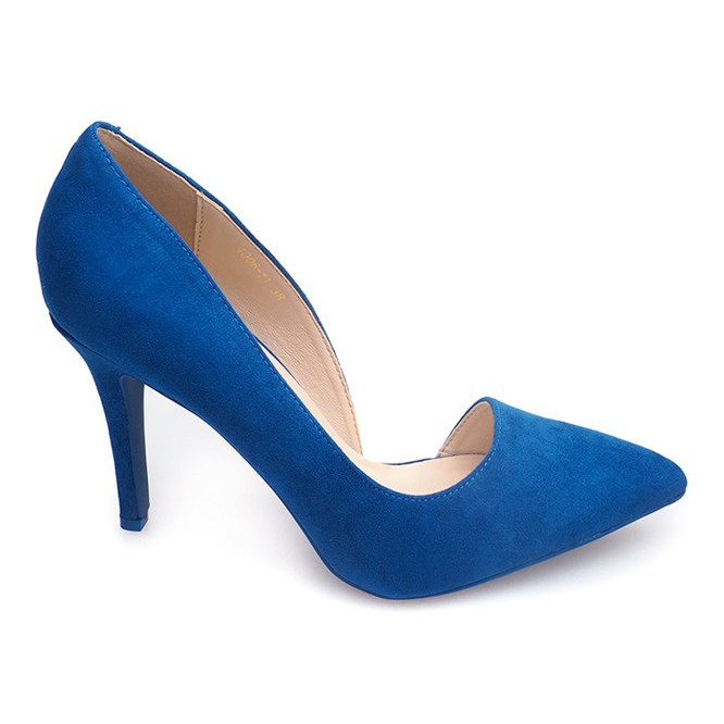 Suede Heels 4006 Blue