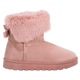 SHELOVET Mukluki With Fur pink
