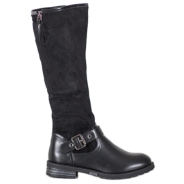 SHELOVET Riding Boots With Buckle black