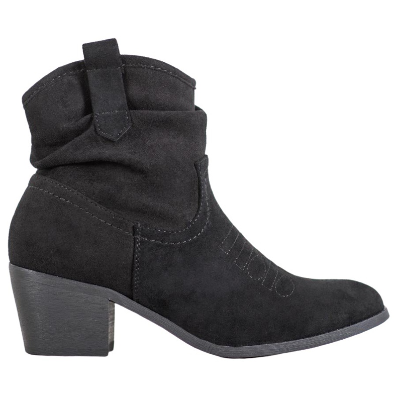 Super Mode Comfortable Cowboy Boots On A Post black