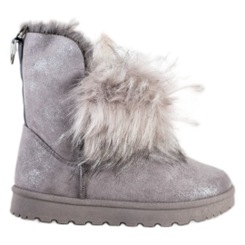 Bella Paris Snow Boots With Fur grey Bella Paris Snow Boots With Fur grey