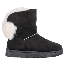 Bella Paris Snow Boots With Pompoms black Bella Paris Snow Boots With Pompoms black