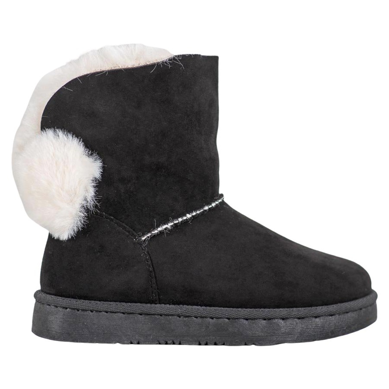Bella Paris Snow Boots With Pompoms black Bella Paris Snow Boots With Pompoms black