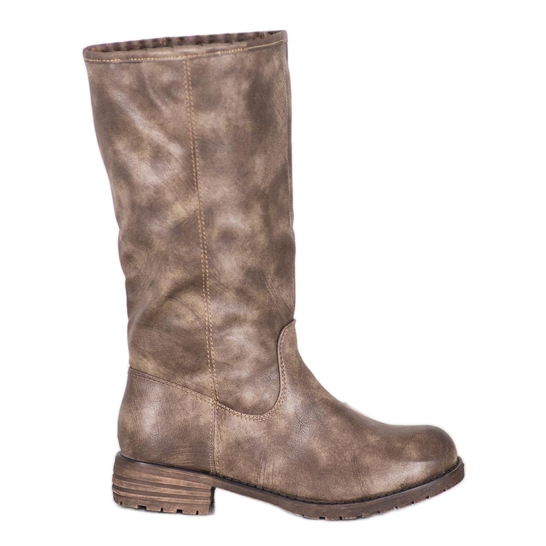 SDS Comfortable Boots With Eco Leather brown