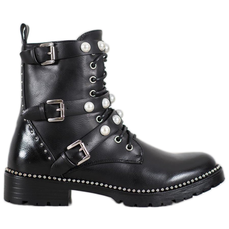 Bella Paris Lace-up boots with jets black