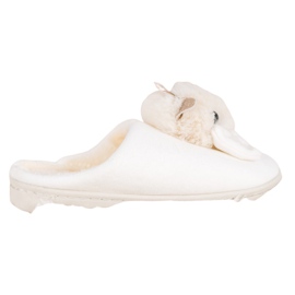 SHELOVET Slippers With Bow white
