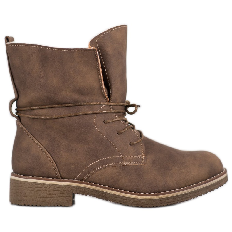 SDS Tied Booties With A Roll Up Shank brown