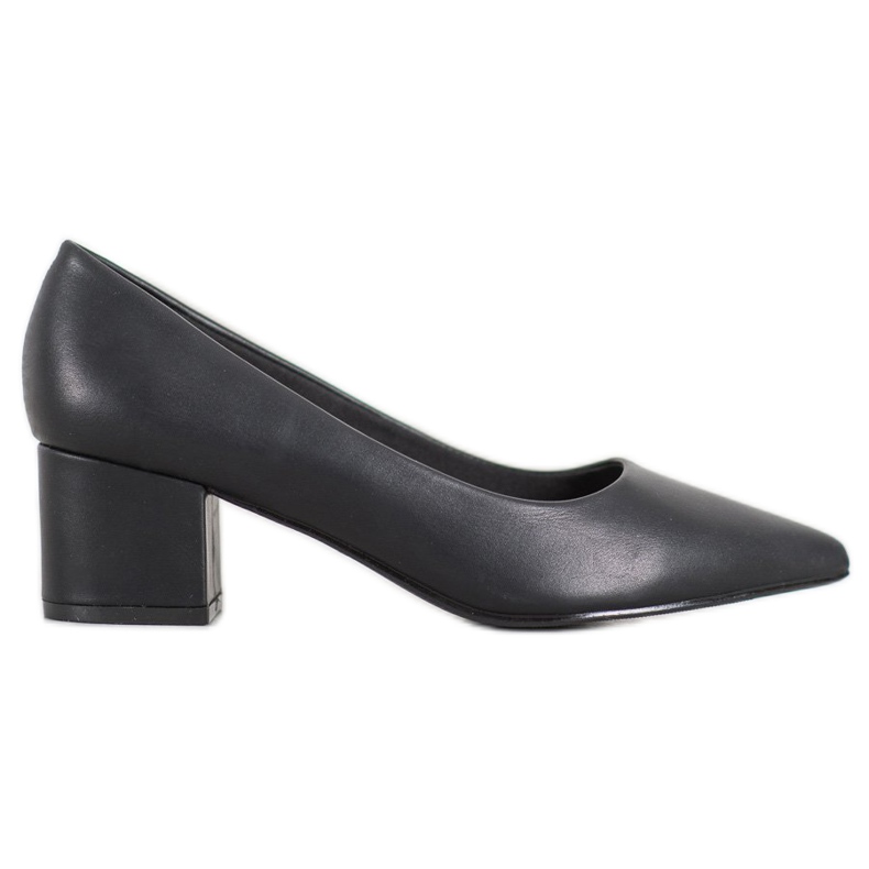 Ideal Shoes Stylish Black Pumps