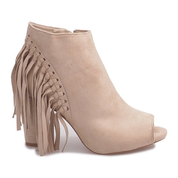 Open Boots On A Post 1526-3 Beige