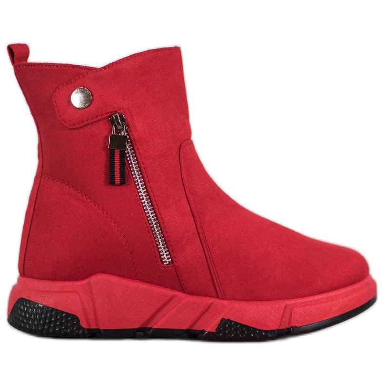 SHELOVET Fashion suede boots red