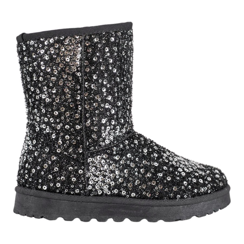 SHELOVET Warm Mukluki With Sequins black