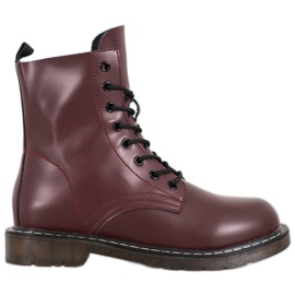 Kylie Stylish Trappers With Eco Leather red