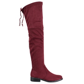 Seastar Suede flat boots red Seastar Suede flat boots red