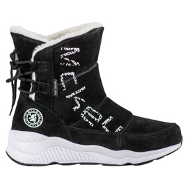 McKey Leather snow boots black McKey Leather snow boots black