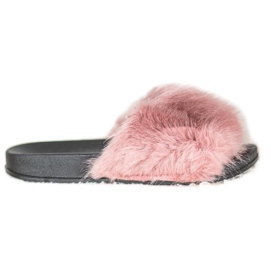 SHELOVET Comfortable Fur Slippers pink