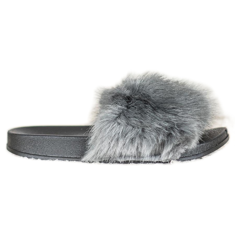 SHELOVET Comfortable Fur Slippers grey