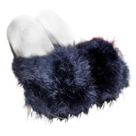 SHELOVET Comfortable Fur Slippers blue