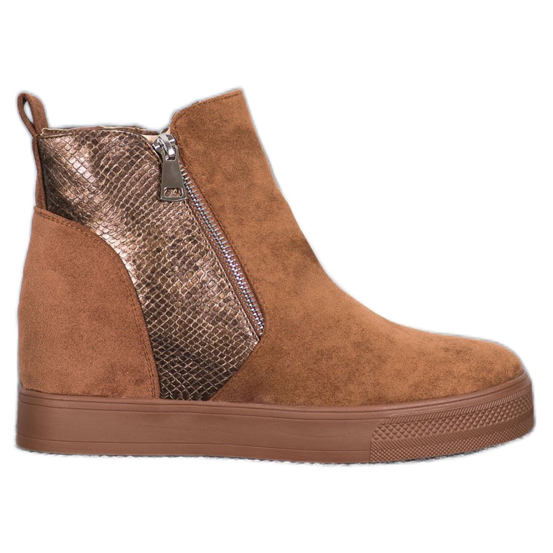 Bestelle Boots With A Snake Pattern brown