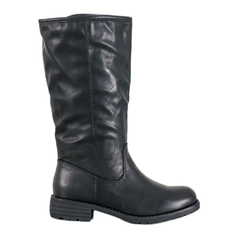 SDS Comfortable Boots With Eco Leather black