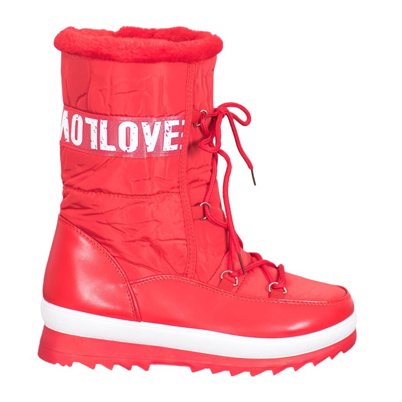 SHELOVET Love snow boots red