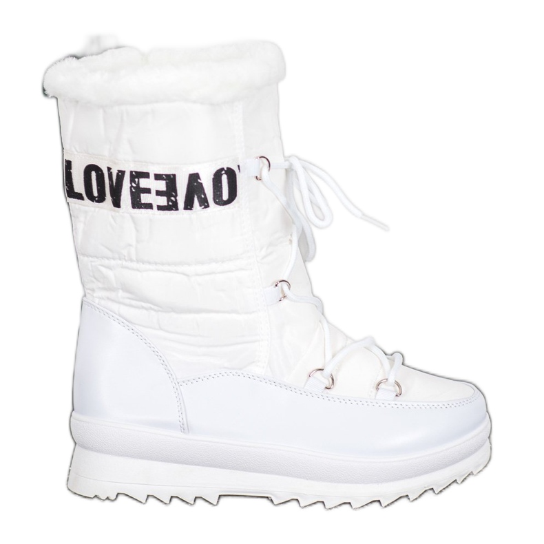 SHELOVET Love snow boots white