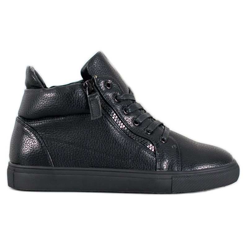 Sergio Leone Black Sneakers On The Platform