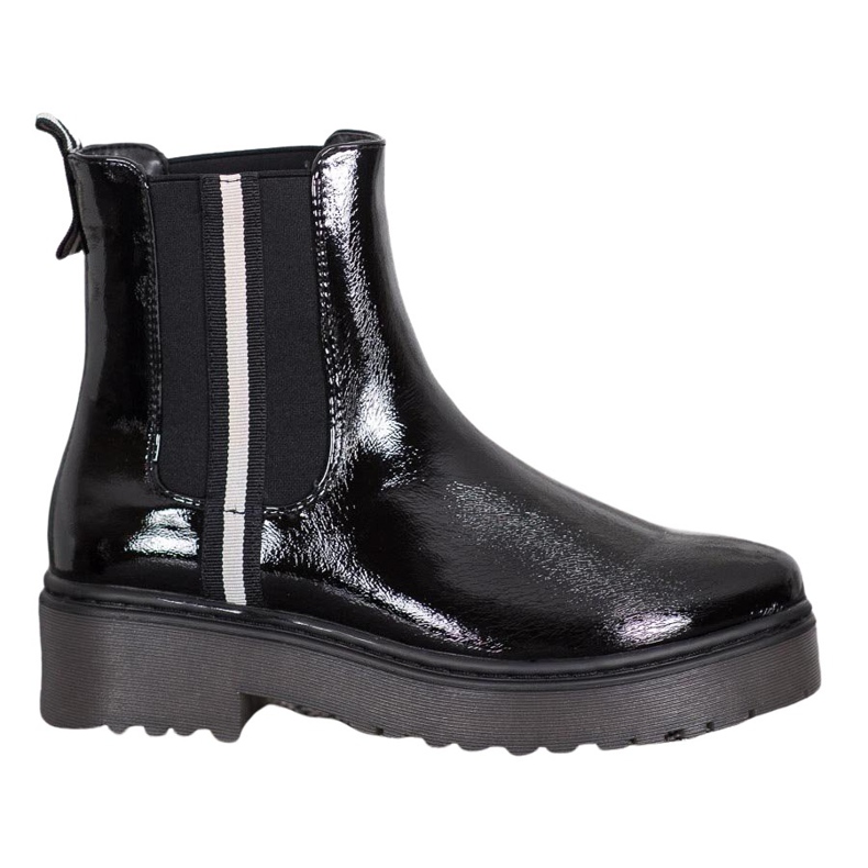 Sergio Leone Lacquered Fashion Chelsea boots black Sergio Leone Lacquered Fashion Chelsea boots black