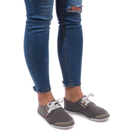 Lycra CC8518 Gray Lace-Up Sneakers grey