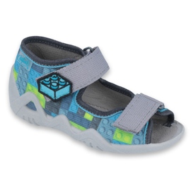 Befado yellow children's shoes 250P093 blue grey multicolored Befado yellow children's shoes 250P093 blue grey multicolored