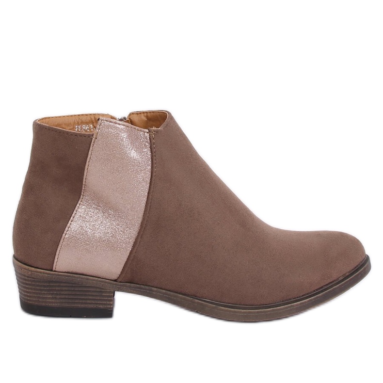 Beige Chelsea boots for women 88861 Khaki