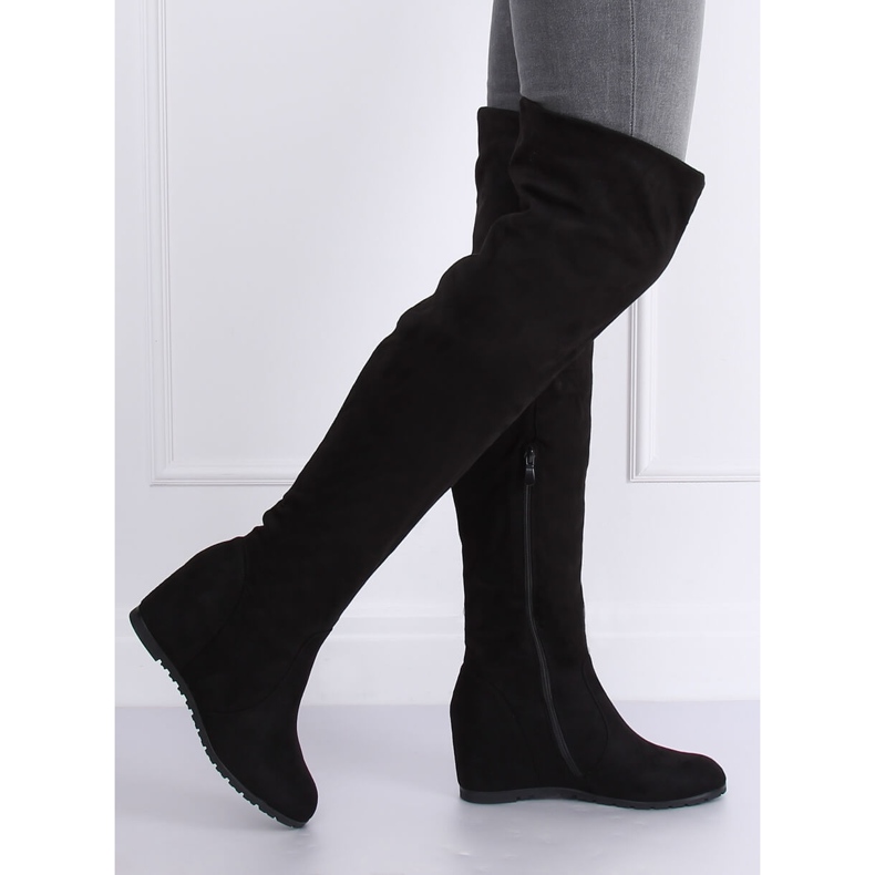 Black Thigh-high thigh boots PE108 Black II Type