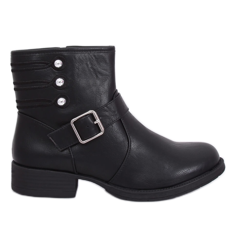 Black military boots ZW08 Black