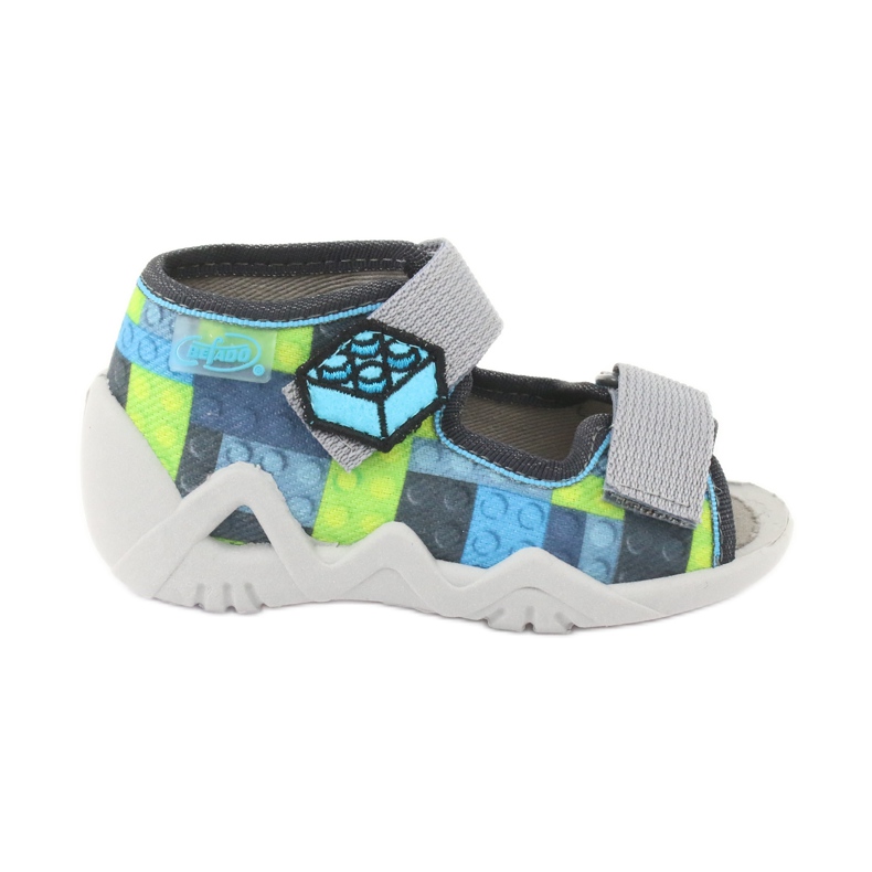 Befado children's sandals 250P093 blue grey green
