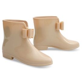 Wellington boots with a bow 502A Beige