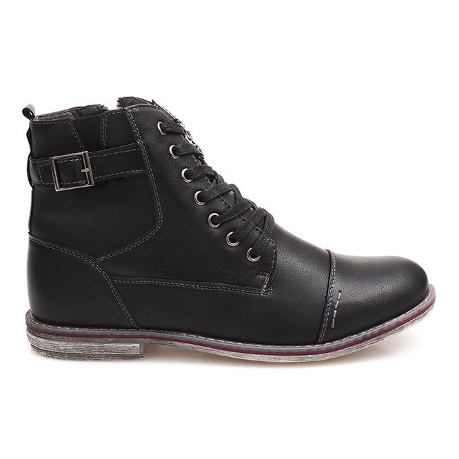 High Warm Boots Tied 85787 Black