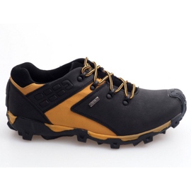 Trekking Boots Leather Nat HLD923 Black yellow