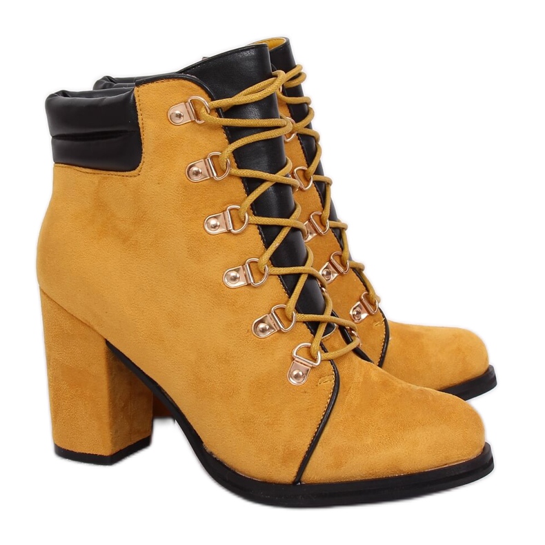 Booties high heels honey 995-29 Yellow Ii Genre