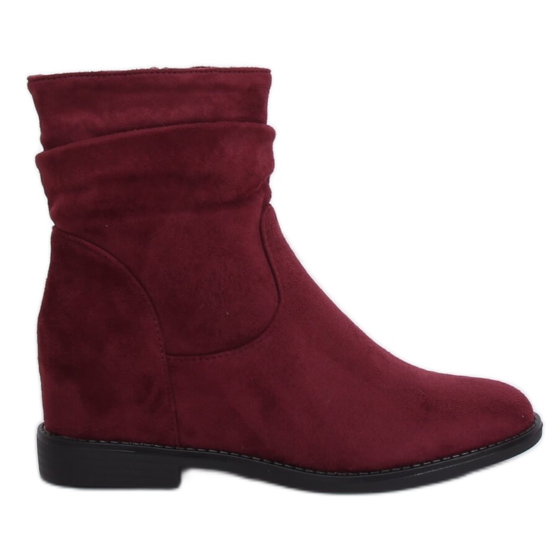 Boots on a hidden wedge heel 2C8AX7680-1 Burgundy red