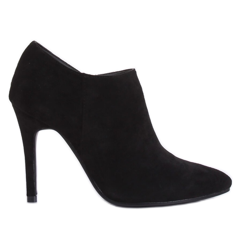 Black suede shoes on a stiletto heel TX-1850 Black