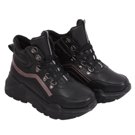 Black high-ankle sports shoes B0012-SP Black Black high-ankle sports shoes B0012-SP Black