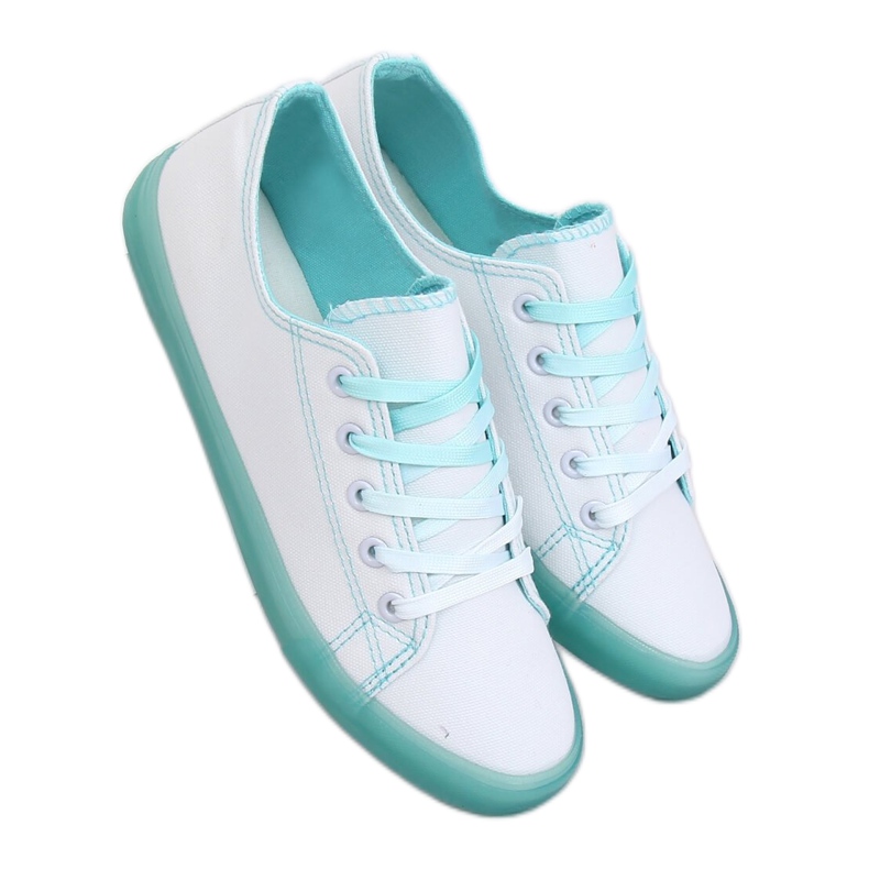 Women's ombre white and green sneakers E3508 Green Women's ombre white and green sneakers E3508 Green