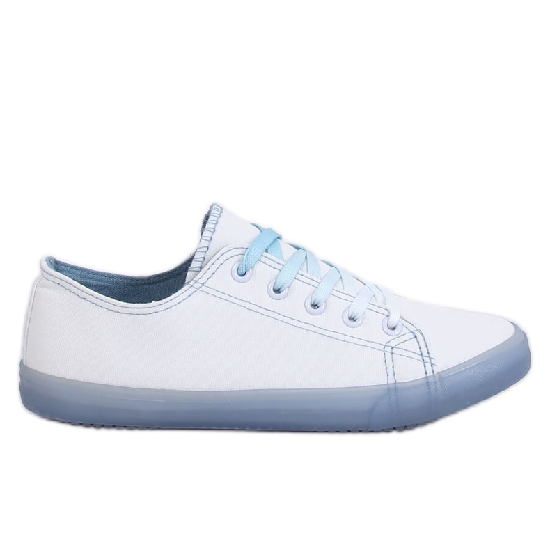 Women's ombre white and blue sneakers E3508 Blue