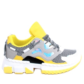 LA67P Yellow sneakers multicolored