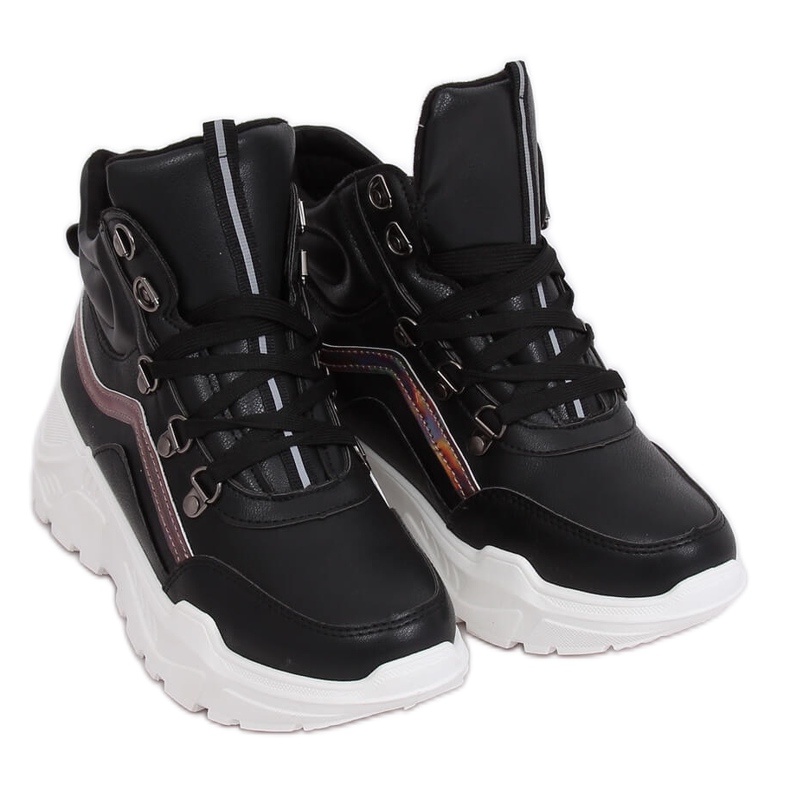 Black high-ankle sports shoes RB-3348 Black Black high-ankle sports shoes RB-3348 Black